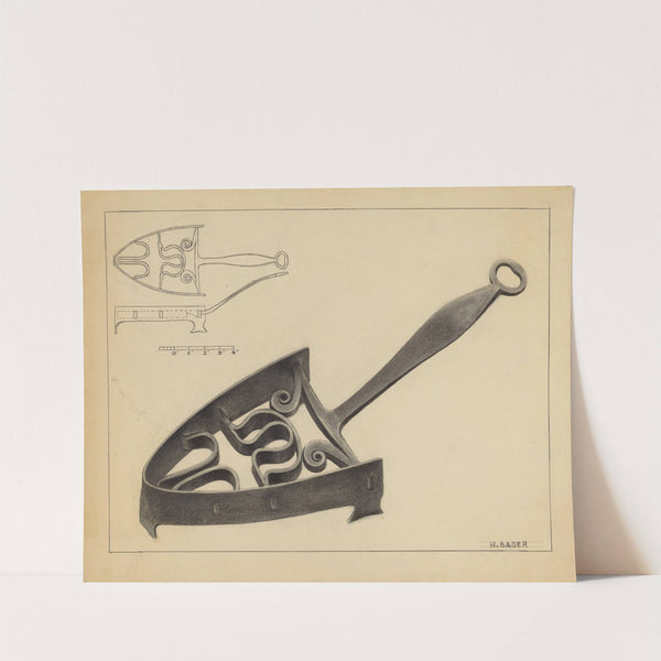 Flat Iron Holder by Herman Bader