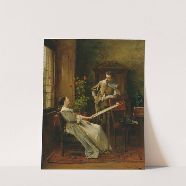 Flirt (La Broderie) by Mihály Munkácsy