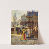 Flirtation In The Town Square (1873) by Adolphe-Alexandre Lesrel
