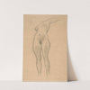 Floating Woman with Outstretched Arm (Study for &#039;Medicine&#039;) by Gustav Klimt