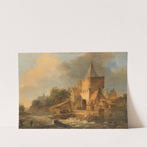 Flood at the City Gate (1841) by Elias Pieter van Bommel