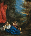 Flora and the Infant Bacchus in a wooded landscape