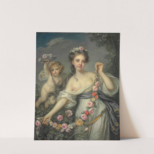 Flora And Zephyr by Jean-Baptiste Greuze