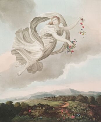 Flora dispensing her favours on the earth