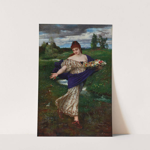 Flora, scattering flowers (1875) by Arnold Böcklin