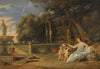 Flora With Three Putti In A Garden