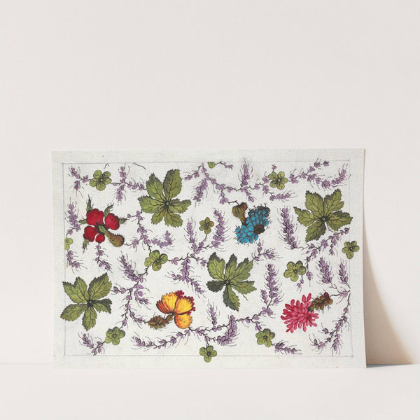 Floral design for printed textile Pl X by Anonymous