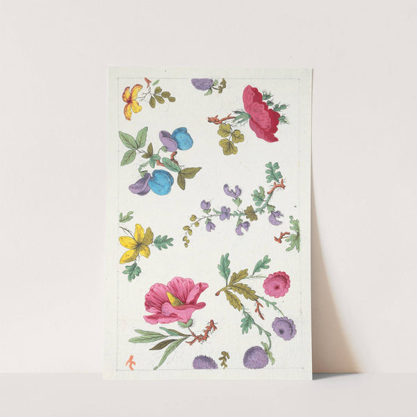 Floral design for printed textile Pl XIII by Anonymous