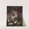Floral Still Life With A Parrot And Ducks by Andrea Belvedere