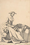 Florentine Woman Wearing a Butterfly Cap and Holding a Hand Warmer (1755)