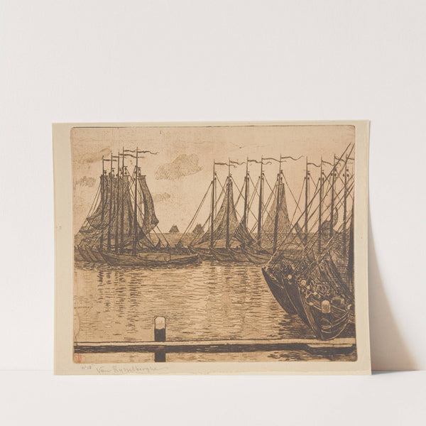 Flotille de pêche – Volendam, bateaux en rade (1893) by Theo van Rysselberghe