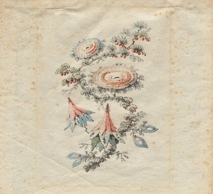 Flower Embroidery Design for Silk Manufactory of Lyon (c. 1790)