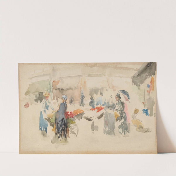 Flower Market; Dieppe (1885) by James Abbott McNeill Whistler