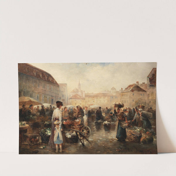 Flower Market in Krems by Emil Barbarini