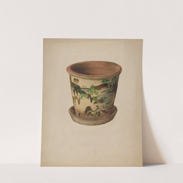 Flower Pot with Saucer by David Ellinger