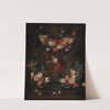 Flower wreath frames the virgin Mary by Daniel Seghers