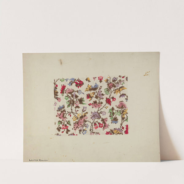 Flowered Challis Gown by Lester Kausch