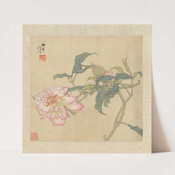 Flowers and Birds Pl.3 (19th century) by Ren Yi