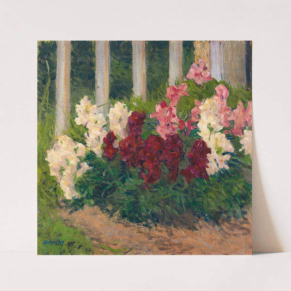 Flowers Before A Garden Fence (1909) by Koloman Moser