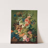 Flowers, Fruit And A Corn On The Cob On A Table Ledge by Paul Theodor Van Brussel