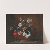 Flowers in a basket by Nicolas Baudesson