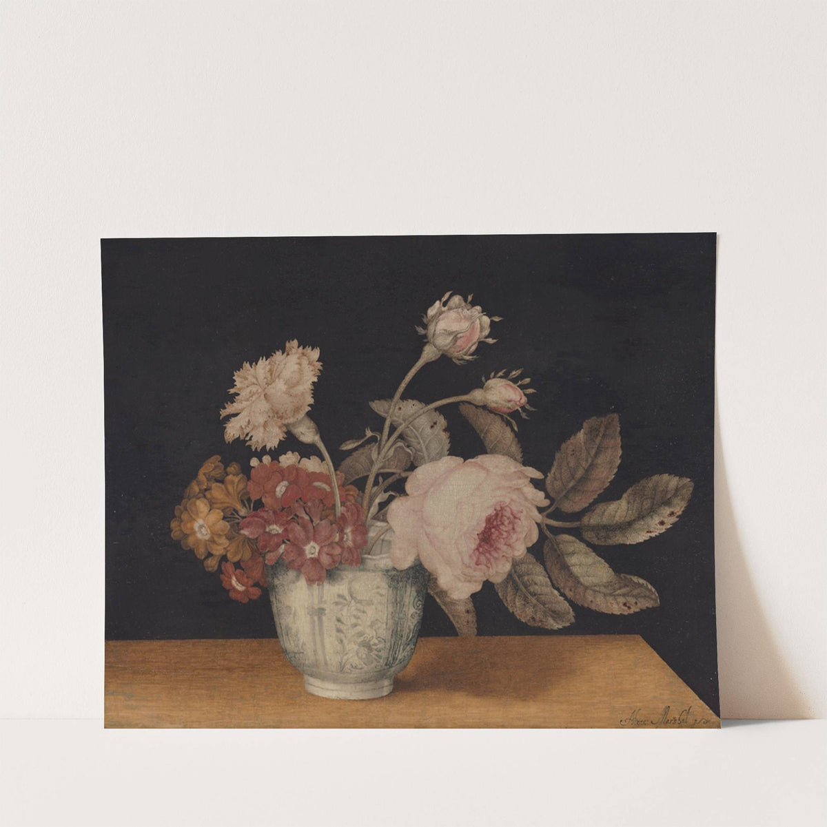 Flowers in a Delft Jar (1663) by Alexander Marshal