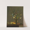 Flowers in a Glass Vase and an Arrangement of Fruit (1837) by Anton Hartinger