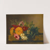 Flowers In A Vase On A Marble Tabletop by Johan Laurentz Jensen
