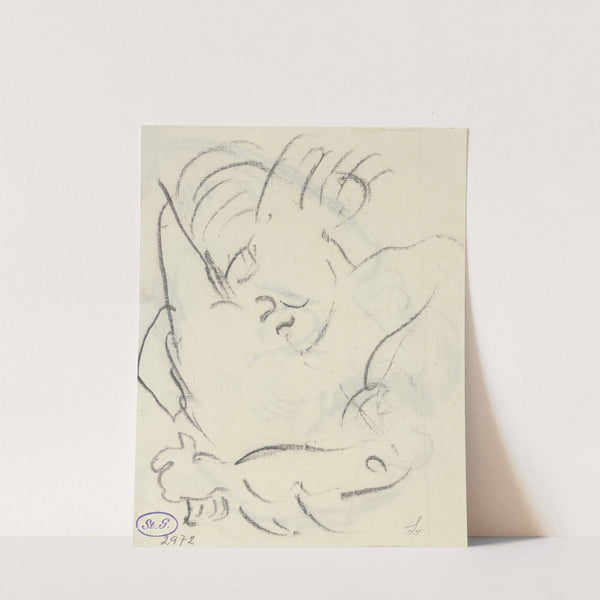 Flüchtige Karikatur Fridel Battenbergs (ca. 1916 – 1917) by Max Beckmann