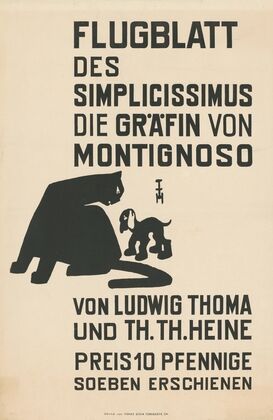 Flugblatt des Simplicissimus. Die Gräfin von Montignoso. Von Ludwig Thoma und Th. Th. Heine (1905)