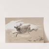 Flugten, pag. 11, illustration til Christian Winthers ‘Hjortens Flugt’ (1855 – 1856) by Lorenz Frølich