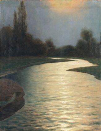 Flußlauf im Vollmondlicht