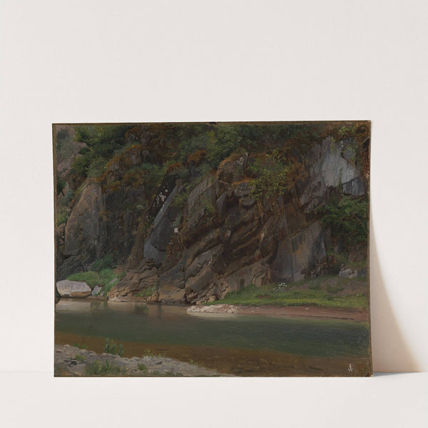Fluss mit felsigem Ufer (1831) by Johann Wilhelm Schirmer