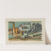 Flusslandschaft mit Kran und Schleppzug (1927 – 1928) by Ernst Ludwig Kirchner