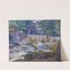 Flusswehr mit Mühle, Klam bei Grein by Hugo Schubert
