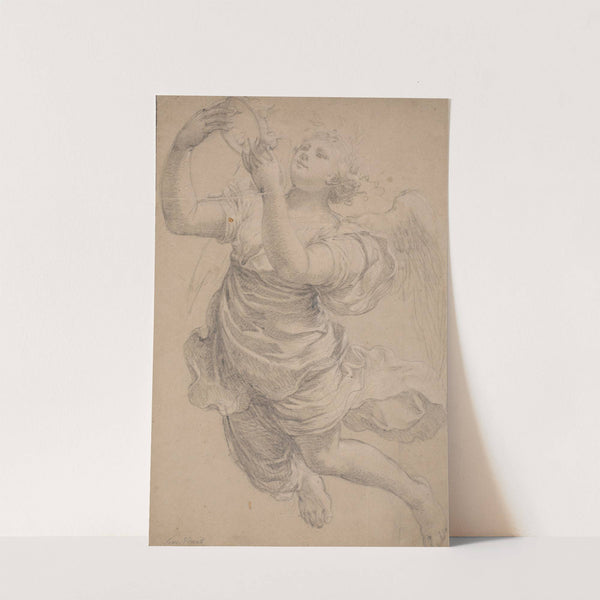 Flyvende engel med en krone mellem hænderne (1601 – 1673) by Michel Corneille the Elder