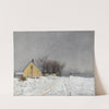 Foggy Winter Day. To the Left a Yellow House. Deep Snow. (1910) by Laurits Andersen Ring