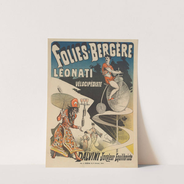 Folies-Bergère. Léonati, vélocipédiste (1880) by Jules Chéret