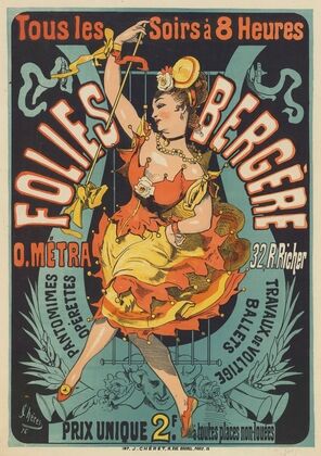 Folies-Bergère. O. Metra, 32 rue Richer – pantomimes opérettes travaux de voltige (1876)