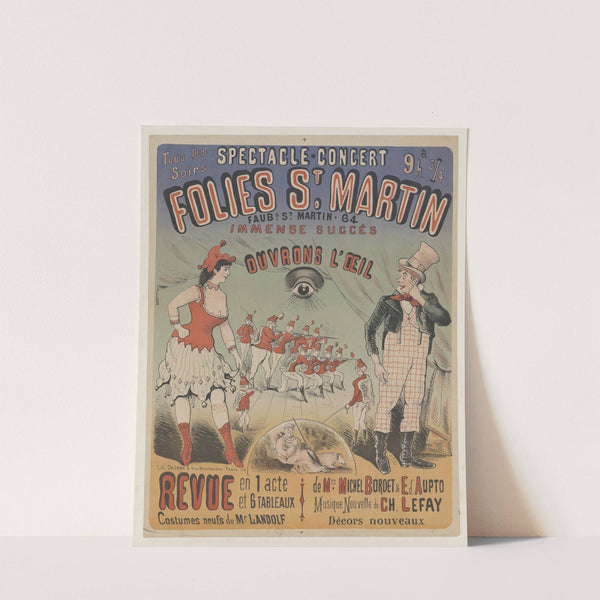 Folies St Martin. Ouvrons l&#8217;oeil. Revue en 1 acte et 6 tableaux. musique nouvelle de Ch. Lefay (1880) by Imp. Charles Lévy