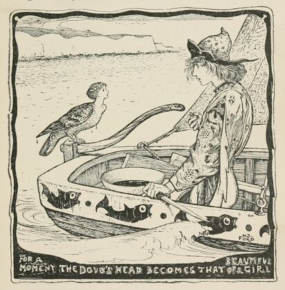 For a moment the Dove’s Head becomes that of a beautiful Girl (1906)
