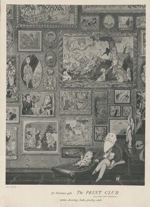 For Christmas gifts. The print club. Prints, drawings, books, jewelry, cards (1960)