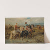 Fording A Stream by Adolf Schreyer