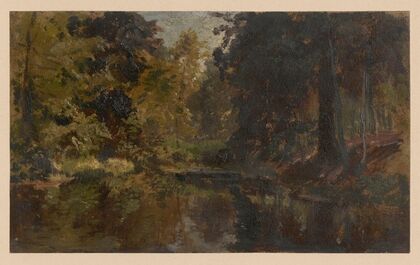 Forest lake in Oborniki Śląskie (1850-1881)