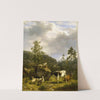 Forest Landscape with a Shepherd Boy and Cattle (1856) by Nils Andersson