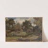 Forest road with buildings in Pełcznica (1850-1881) by Adolf Dressler