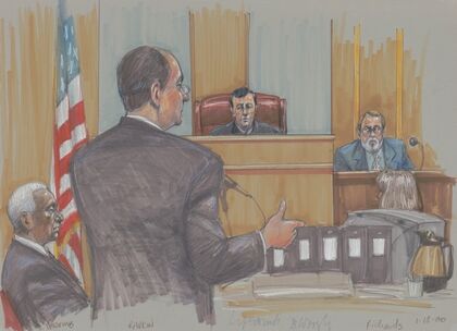 Former Dallas City Council member Albert Louis Lipscomb, lawyer, judge, and others during his corruption trial