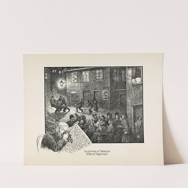 Forstyrrelse af Natteroen (Efter et Slagsmaal) (1889) by Theodor Kittelsen