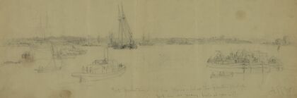 Fort Powhatan–on the James–below the Pontoon bridge