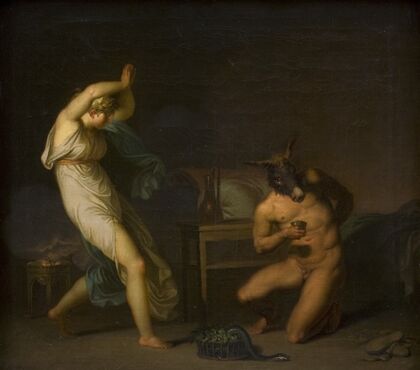 Fotis sees her Lover Lucius Transformed into an Ass. Motif from Apeleius’ The Golden Ass (1809)